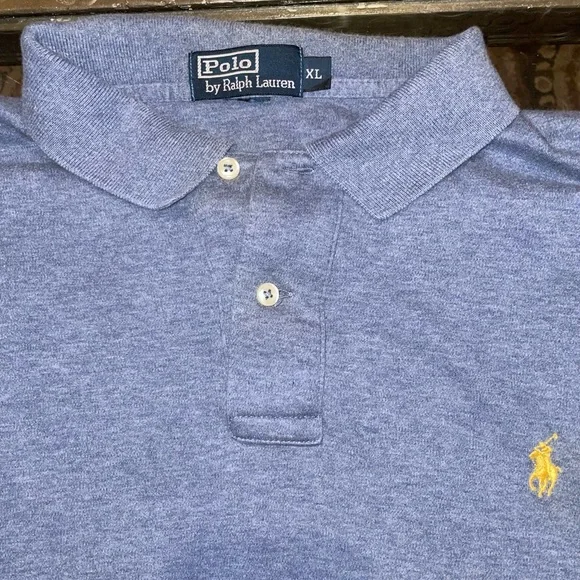Light blue long sleeve Ralph Lauren Polo (XL); slightly used. - Picture 1 of 2